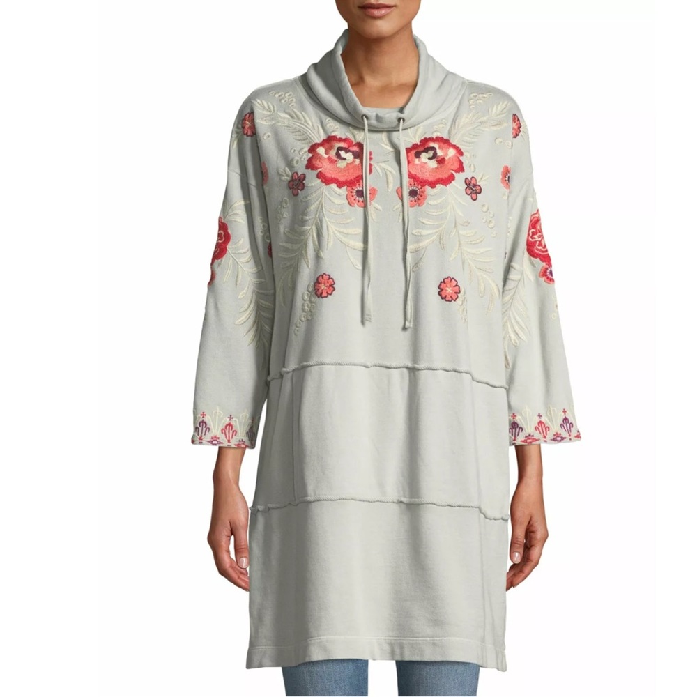 JOHNNY WAS Maya-French Terry Sweatshirt Tunic